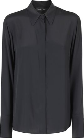 Federica Tosi Black Classic Hidden Button Placket Shirt