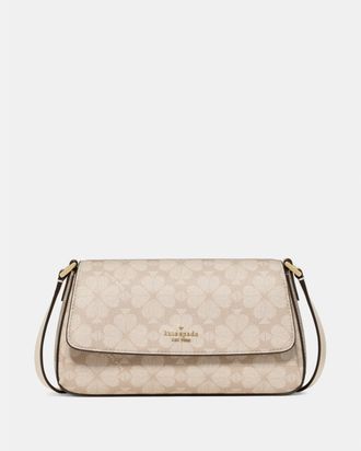 Kate Spade New York Womens Sutton Flower Mini Crossbody Bag - Beige - One Size