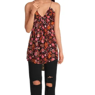 Free People Pixie Printed Tunic In Dark Combo