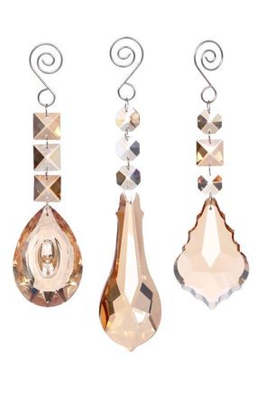 Mark Roberts Crystal Drop Ornament, Set of 6 in Champagne at Nordstrom