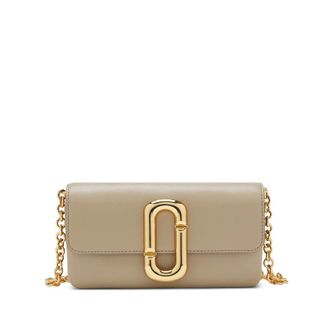 Marc Jacobs Scene Wallet On Chain - Dames - Tassen - Beige - Maat: ONE Size Leer