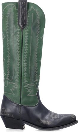 Golden Goose Cowboylaarzen - Dames - Cowboylaarzen - Groen - 36 EU - Leer - Schoenen