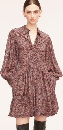 Rebecca Taylor Whisper Roseen Fleur Silk Shirt Dress