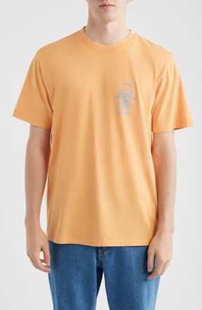 Rip Curl Search Icon Organic Cotton Graphic T-Shirt in Mandarin Zest at Nordstrom, Size Xx-Large