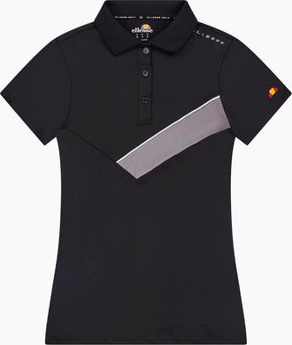 Ellesse Womens Lotali Collared Neck Short Sleeve Polo Shirt - Black - Size: 12
