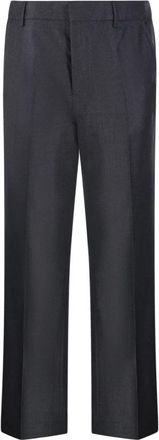 Ami Rechtvallende Broek - Heren - Straight fit broeken - Zwart - L - Wol - Broeken