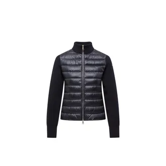Moncler Moncler Padded Wool Zip-up Cardigan, Women, Blue, Size: Xl