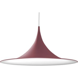 Lumicom Louie binario Sospensione, 1X E27, max 42W, metallo, rosso cowhide/bianco, D.33cm - Lumicom