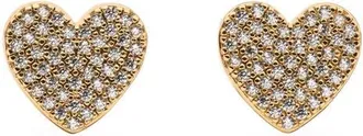 Kate Spade New York Pave Heart Stud Earrings in Clear/gold at Nordstrom