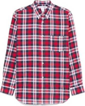 Comme Des Gar&ccedil;ons Multi Colour Overhemd Roos Rood Lange Mouw - Heren - Casual Overhemden - Veelkleurig - L - Katoen - Overhemden