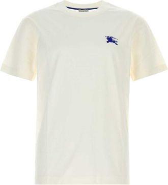 Burberry White Crewneck Logo T-Shirt