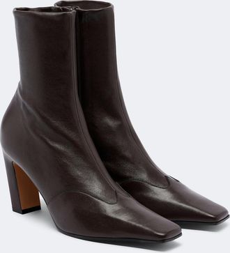Khaite Nevada leather ankle boots