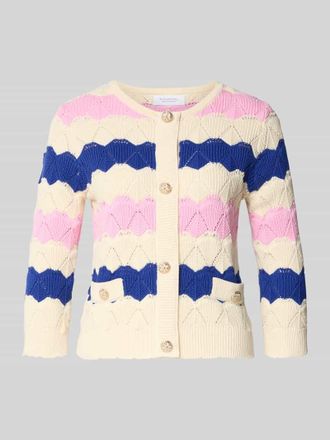 Rich & Royal Strickjacke mit Knopfleiste und aufgesetzten Taschen in Royal, Gr&ouml;&szlig;e XL