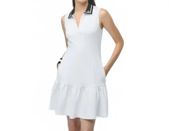 Tilley Airloft Ruffle Hem Dress In White