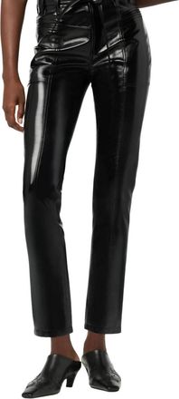 Hudson Waltz Liquid Leather Pants In Black