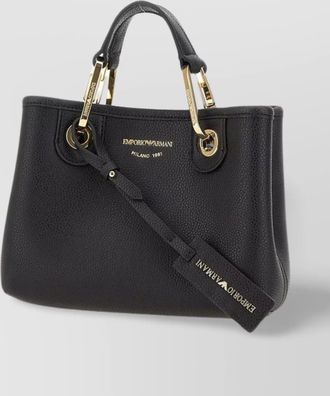 Emporio Armani grained faux leather tote bag