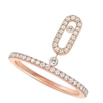 Messika Move Uno Diamond Ring in Pink Gold, Size 48