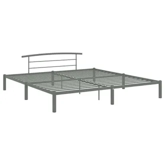 Berkfield Home Bed Frame Grey Metal 200x200 cm