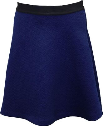 Sandro A-line Flared Mini Skirt in Blue Polyester