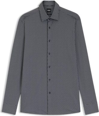 BOSS Slim-fit shirt in Italian-made performance-stretch fabric