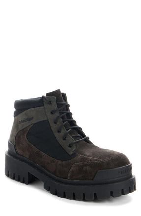 Balenciaga Combat Strike Low Boot in Brown /Black at Nordstrom, Size 11Us