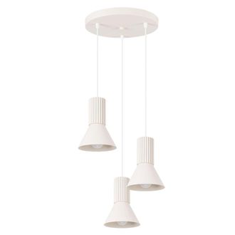 Sollux Lighting L&aacute;mpara colgante beige acero/aluminio alt. 120 cm