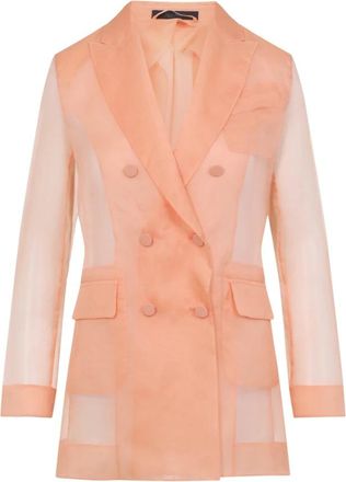 Max Mara Sheer Organza Jasje - Dames - Blazers - Roze - L - Organza - Jassen