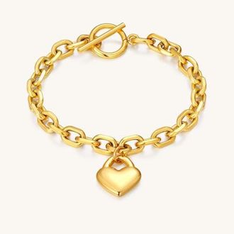 Mantra Love Yourself - Chain Bracelet in Yellow Gold at Nordstrom