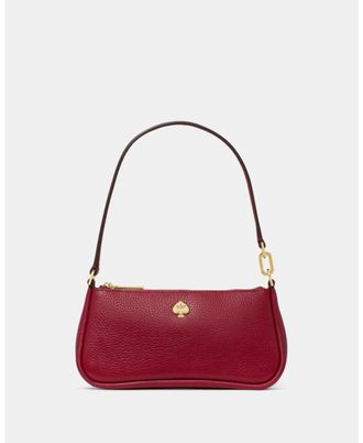 Kate Spade New York Womens Kayla Convertible Wristlet - Dark Red Leather - One Size