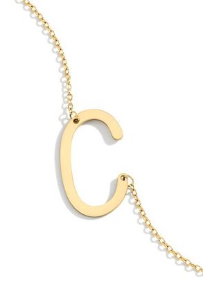 Mint & Lily Statement Initial Necklace in Letter C at Nordstrom