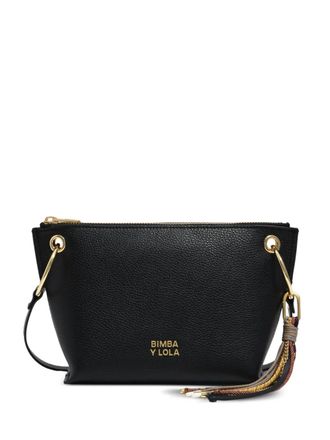 Bimba & Lola medium trapezium leather crossbody bag - Black