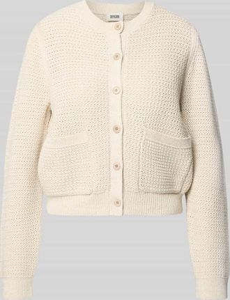 Drykorn Drykorn Regular Fit Strickjacke mit aufgesetzten Taschen Modell Biaphy in Sand Melange, Gr&ouml;&szlig;e XL