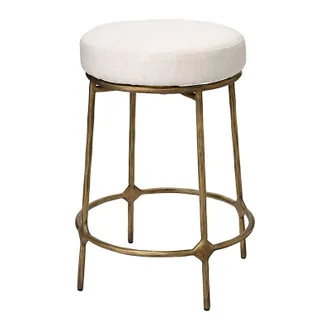Ballard Designs Zora Counter Stool - Antique Brass - Ballard Designs