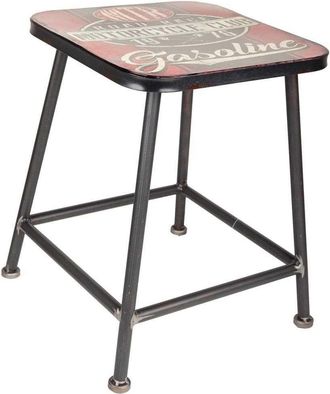 Wanderlust Deco Wanderlust Deco - Taburete De Metal Rojo 38x38x45 Cm