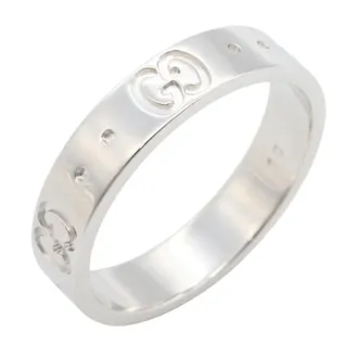 Gucci Silver White Gold (18K) Band Ring (Pre-Owned)