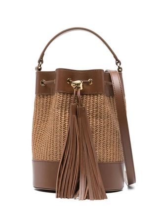 Gianvito Rossi tassel-detail bucket bag - Brown