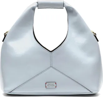 Frances Valentine Crescent Crinkled Leather Tote in Light Blue at Nordstrom