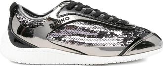 Pinko Leather Lace-up Sneakers