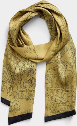 Simons Womens Golden city narrow lightweight scarf