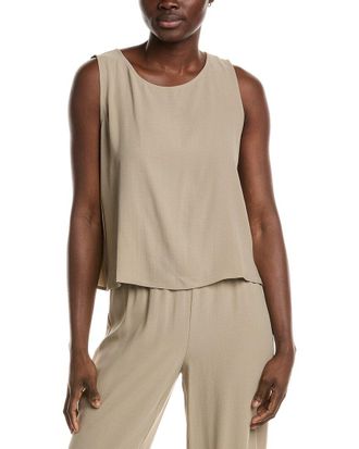 Eileen Fisher Eileen Fisher Ballet Neck Short Silk Shell