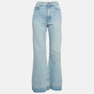 Sandro Blue Denim Stradivarius Str Wide Leg Jeans S/waist 26