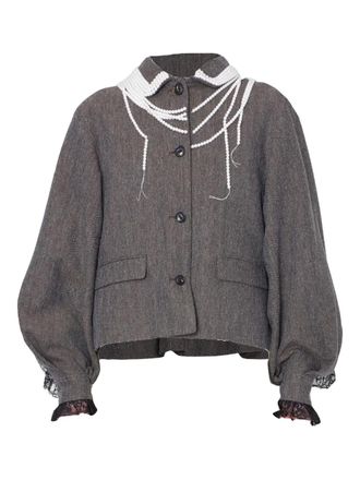 Kolor Giacca con decorazione - Grigio