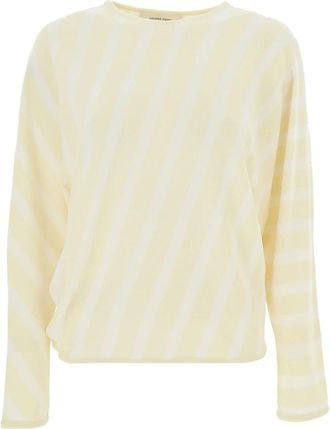 Liviana Conti Rondgebreide trui - Dames - Ronde hals truien - Beige - M - Truien & Vesten