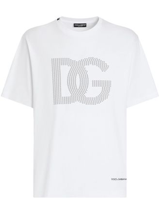 大人もOK! Dolce & Gabbana★White フロントタイTシャツ★12-14Y Jersey T-shirt with DG logo and knot detail in White for