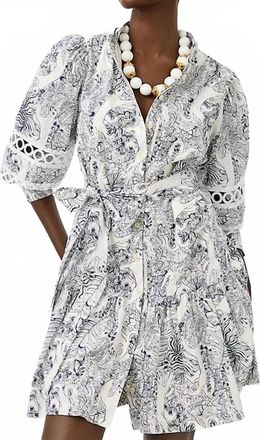 Lilly Pulitzer Drena Mini Dress In Coconut Lil Palm Prowl