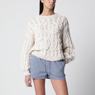 Loewe &Eacute;cru Anagram sweater in wool blend