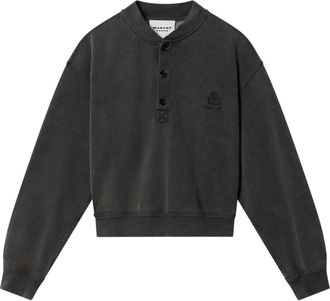 Isabel Marant Felpa Simony con ricamo - Grigio