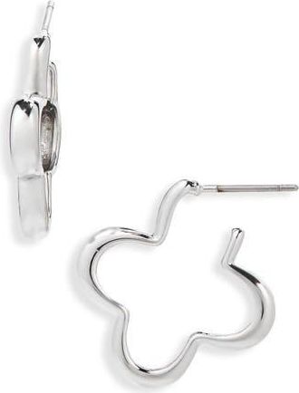 Panacea Clover Hoop Earrings in Silver at Nordstrom Rack