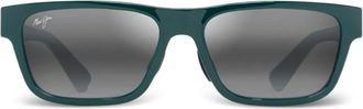 Maui Jim Keola zonnebril met rechthoekig montuur - Groen
