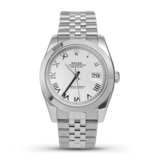 Rolex Pre-owned Rolex Datejust Automatic Chronometer White Dial Mens Watch 126300 WRJ